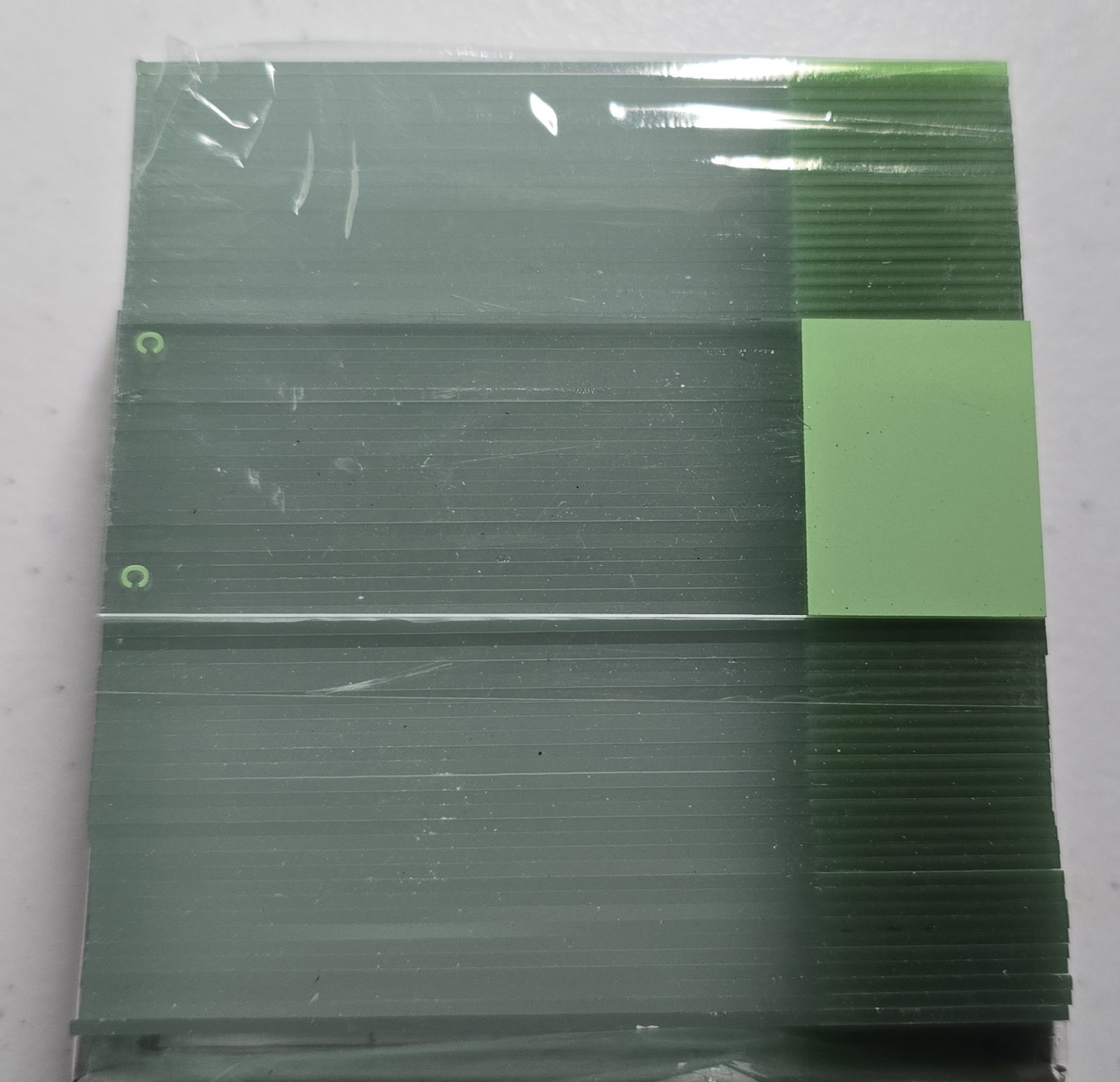 StatLab 315+/90(1/2 gross) Green ColorView Adhesion Slides 90°Corners Microscope
