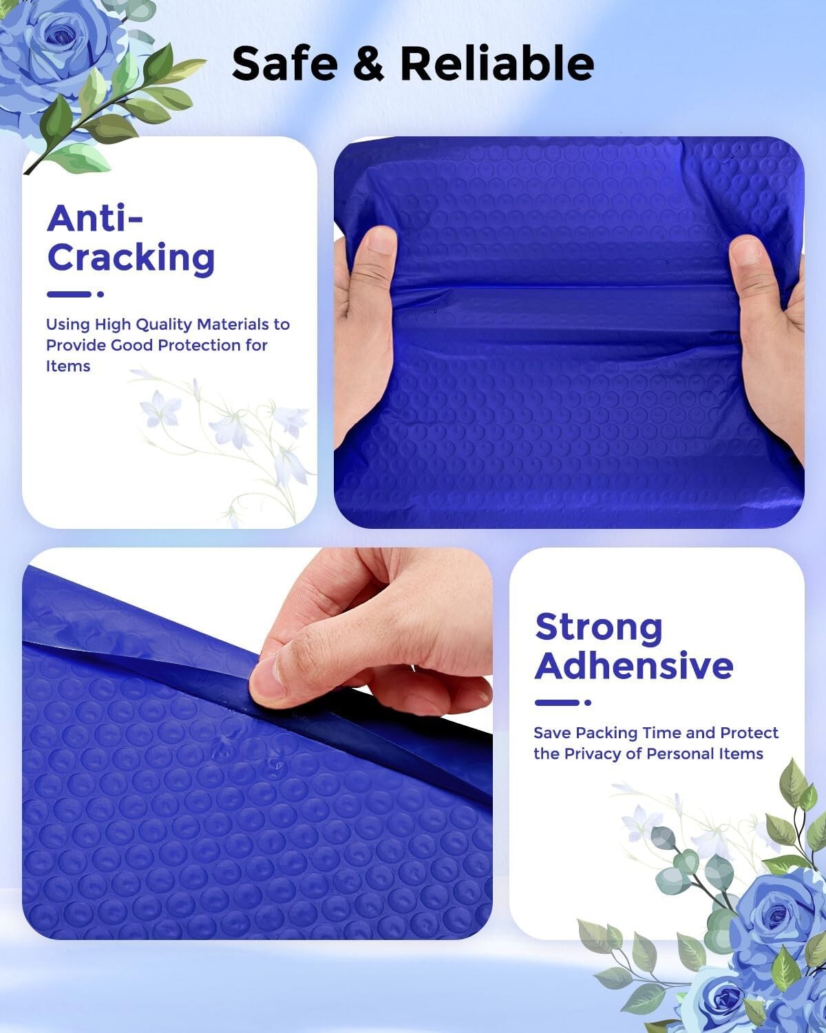 500x Large Bubble Mailers 10.5×16 Padded Envelopes Mailing Bag for Shipping #5