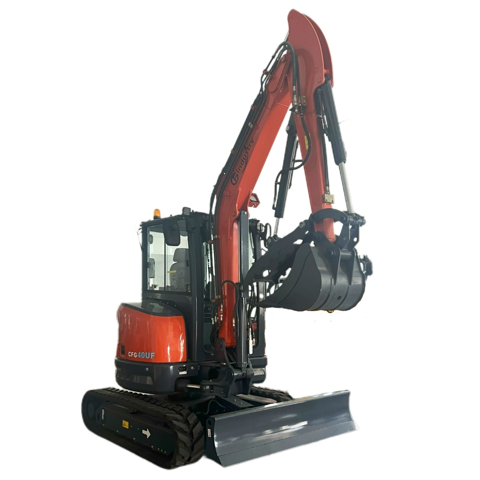 4 Ton Kubota Diesel Engine Mini Excavator w/ Hydraulic Thumb & A/C CFG-40UF Red