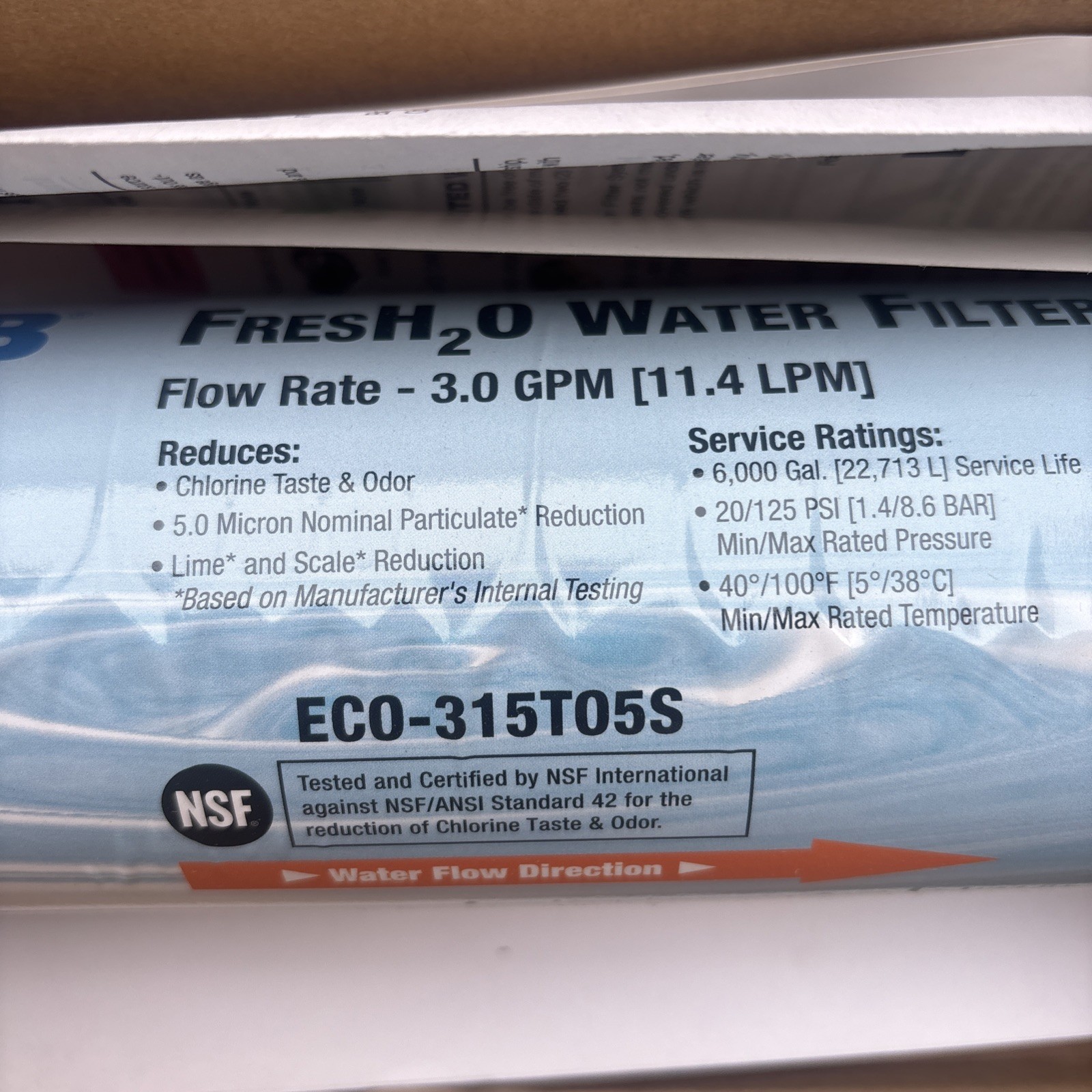 ECOLAB 9320-1042 FRESH20 MODULAR WATER FILTER CARTRIDGE ICE