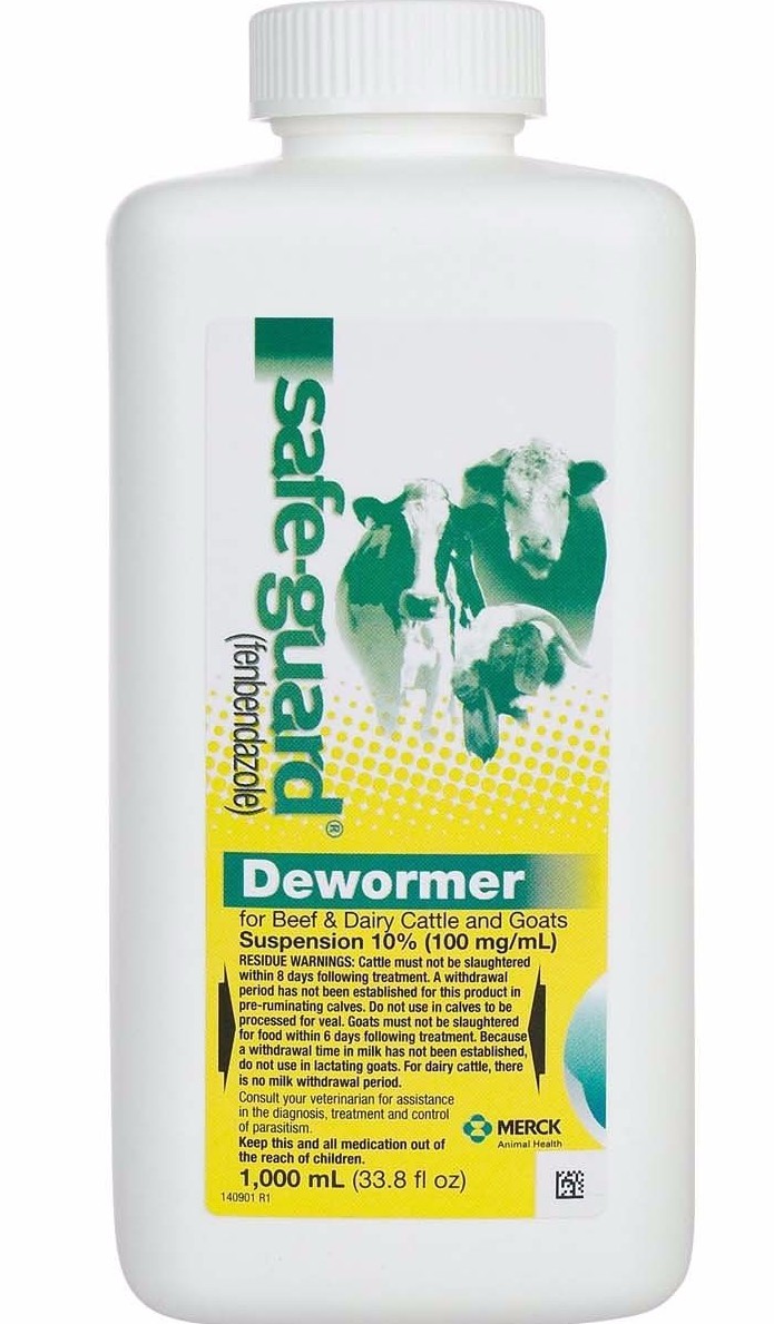 Safe-Guard Fenbendazole Dewormer 1000ml Liquid 10% EXP 01/2027