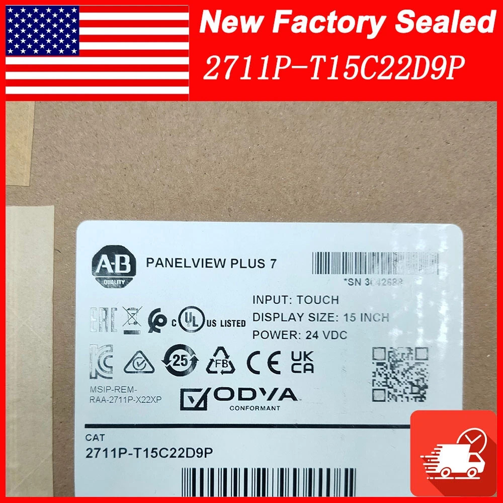 New Sealed Allen-Bradley 2711P-T15C22D9P SER A PanelView Plus 7 Graphic Terminal