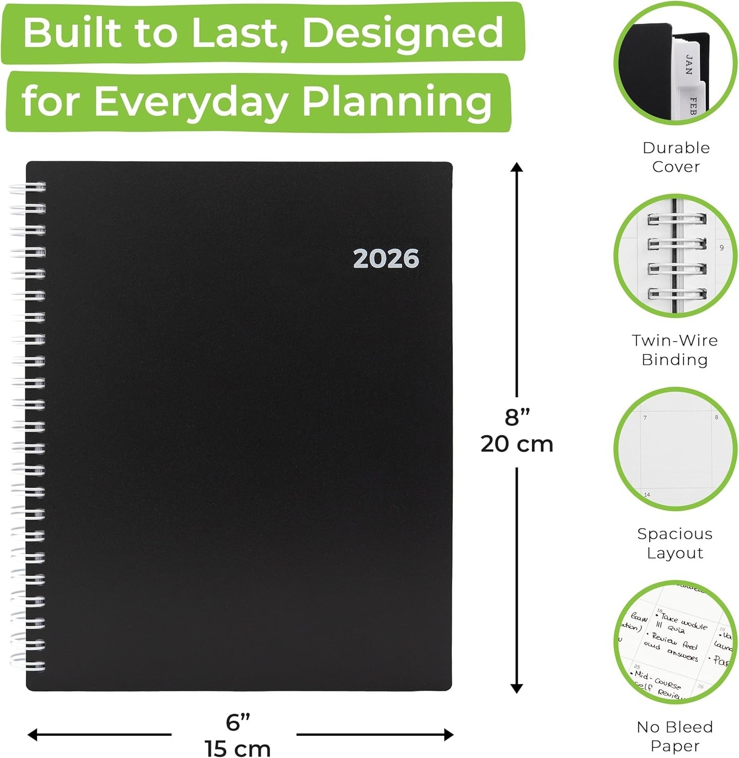 2026 Planner, Agenda Planner With Weekly And Monthly View, Daily Agenda Book …