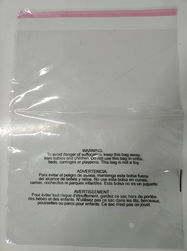 100-1000Pack Suffocation Warning Clear Poly Bags Self Adhesive for Shirt Apparel