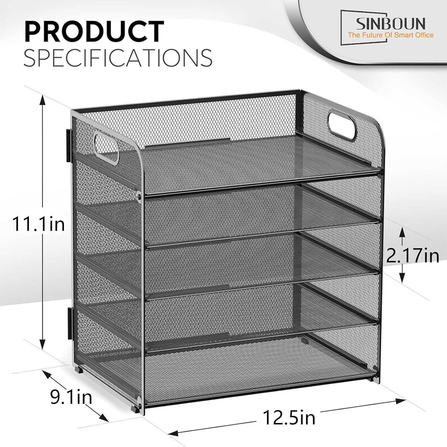 Efficient 5-Tier Paper Organizer – Lightweight Metal Holder for Easy Access