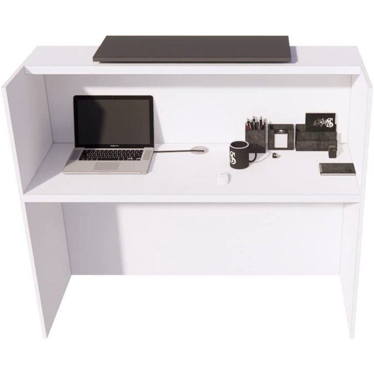 Reception Front Desk Counter Top, Laminate Desktop, Standing Table for Salon