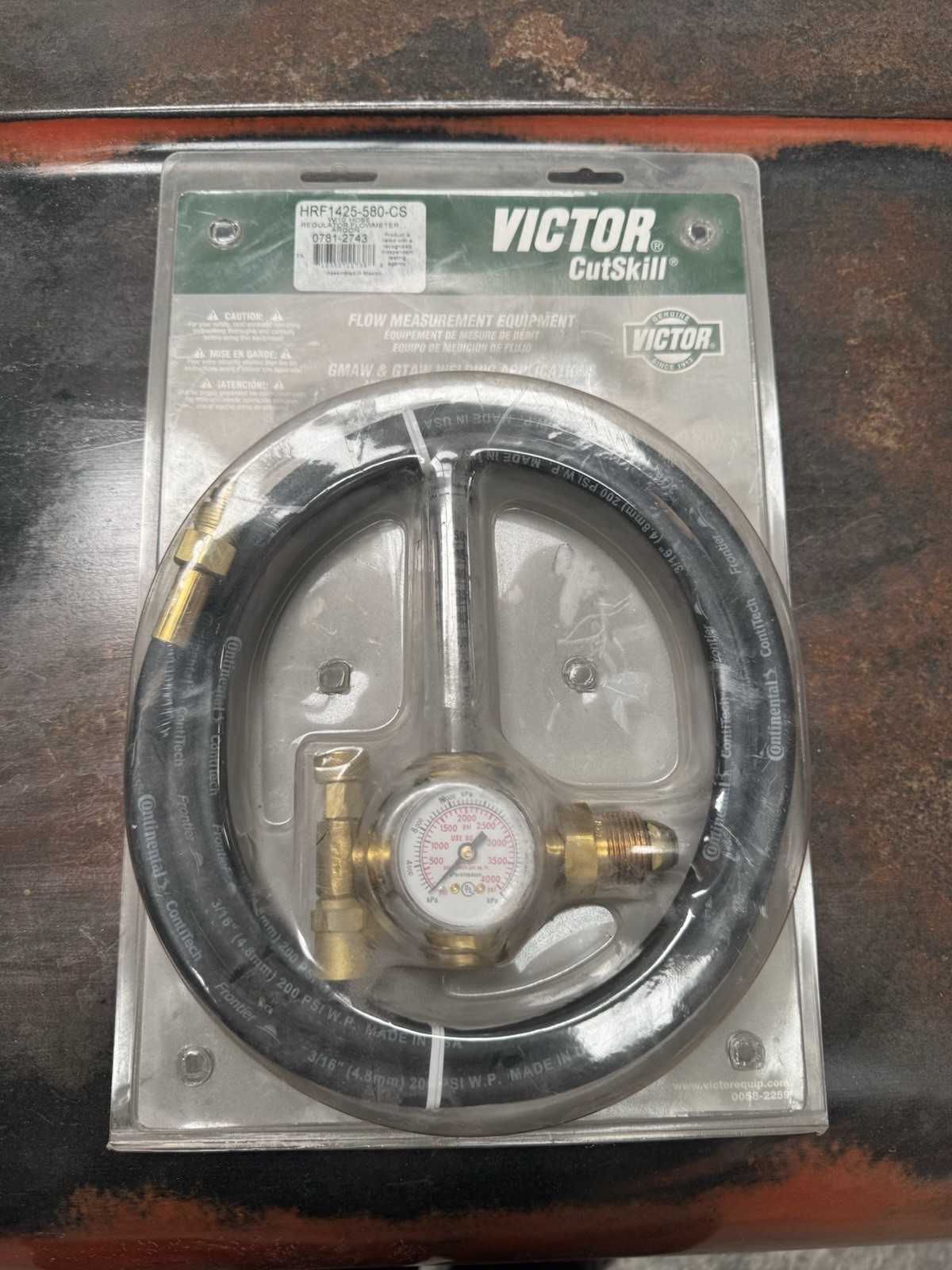 Victor HRF1425-580-CS Argon Welding Flow Meter Regulator with 10 ft Hose