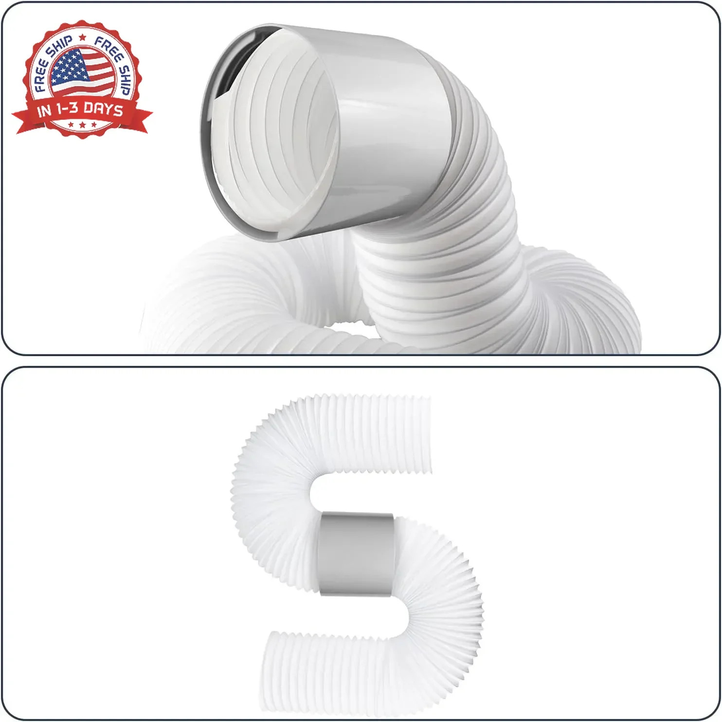 5.9 Inch Portable Air Conditioner Hose Extention Coupler, Universal Air Conditio