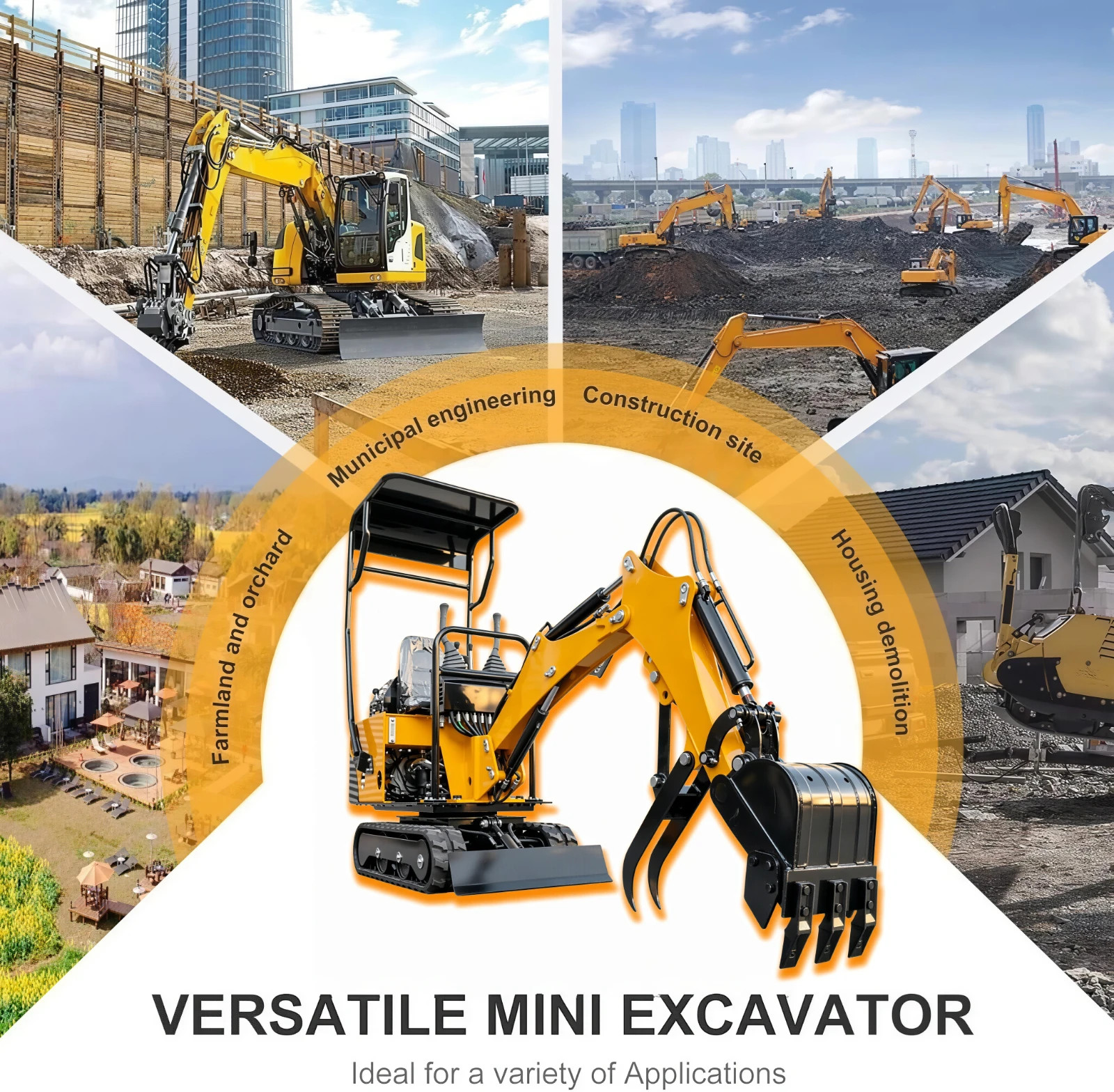FREE SHIP&UNLOAD Mini Excavator 1Ton Excavator 13.5hp B&S Gas EPA Engine
