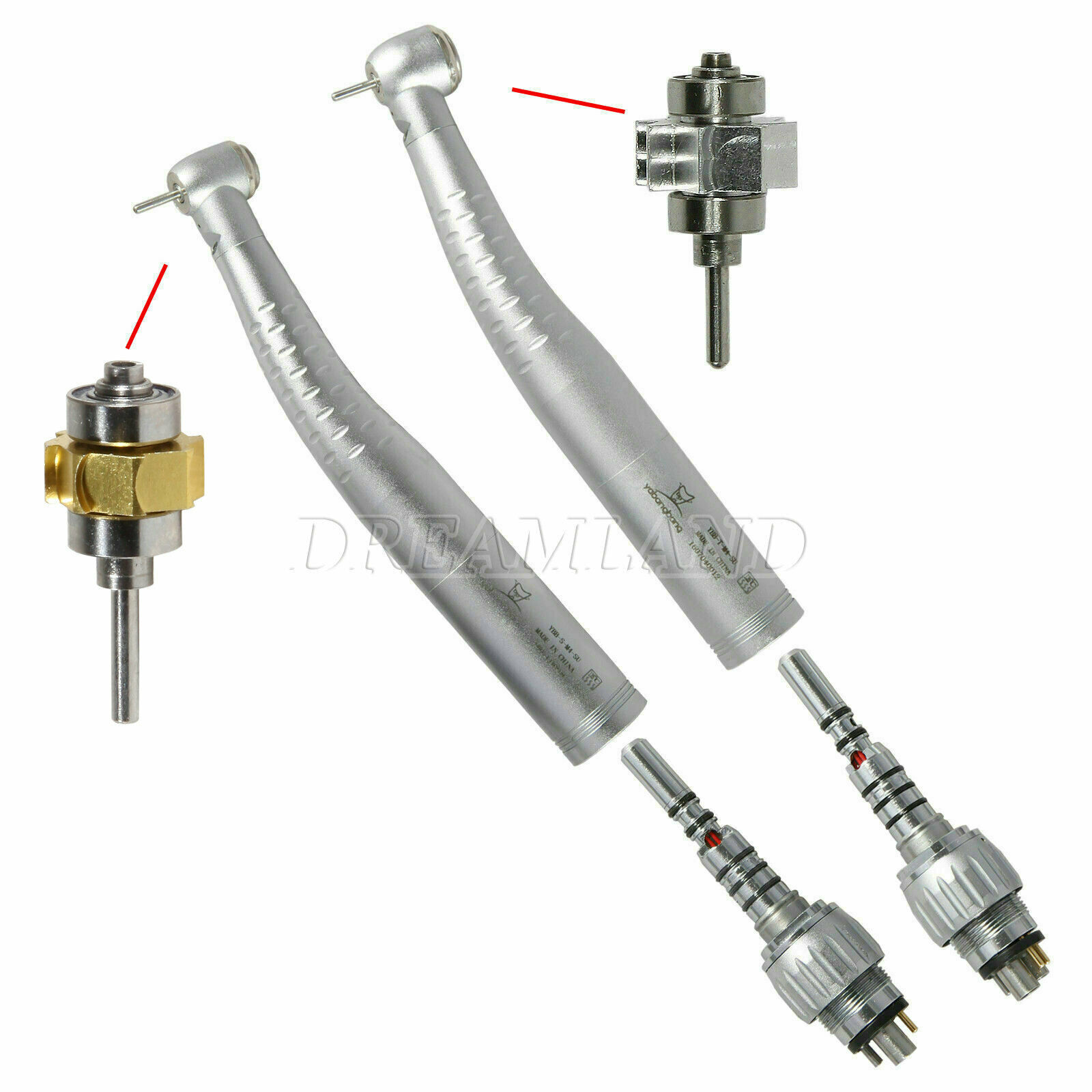 KAVO Style Dental Fiber Optic LED High Speed Handpiece / Quick Coupler 4/6 Holes