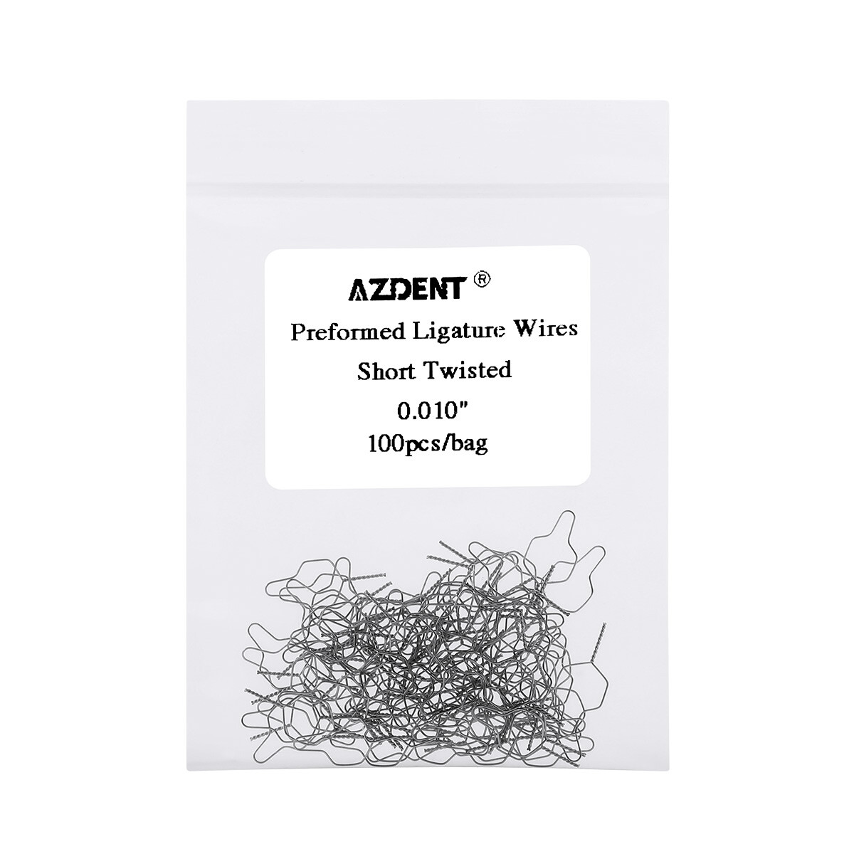 100pcs/Pack Dental Ortho Preformed Ligature Wire Ligature Ties Long Short