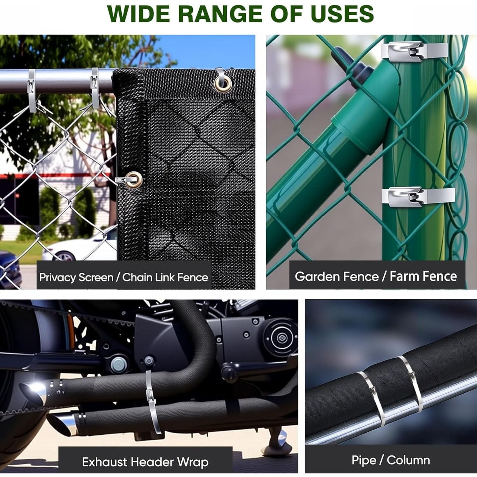 Metal Zip Ties with Stainless Steel Cable Tie Gun, Special Tool For Silver