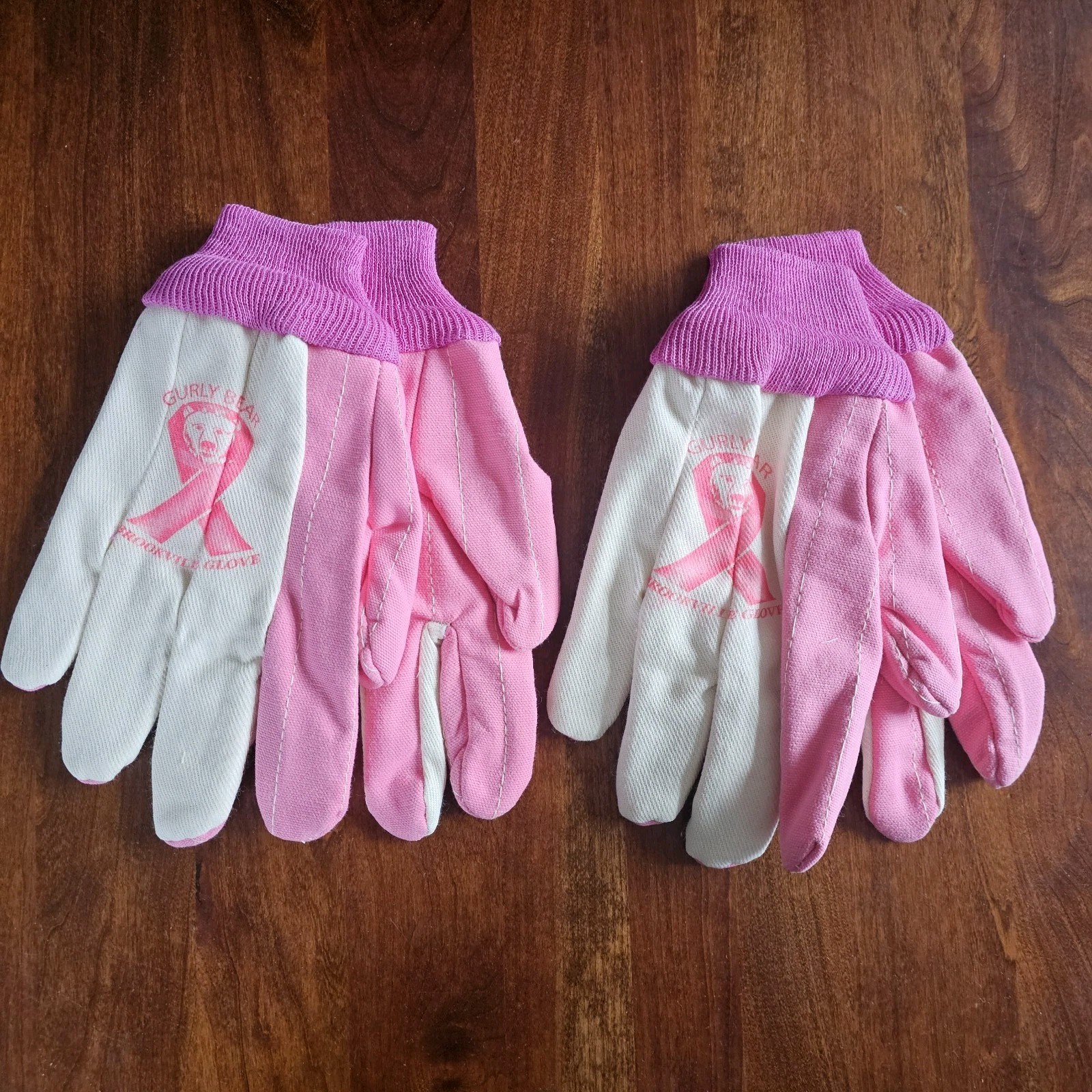 1 Doz Pairs Gurly Bear Work Gloves Brookville Glove Pink One Size New Free Ship
