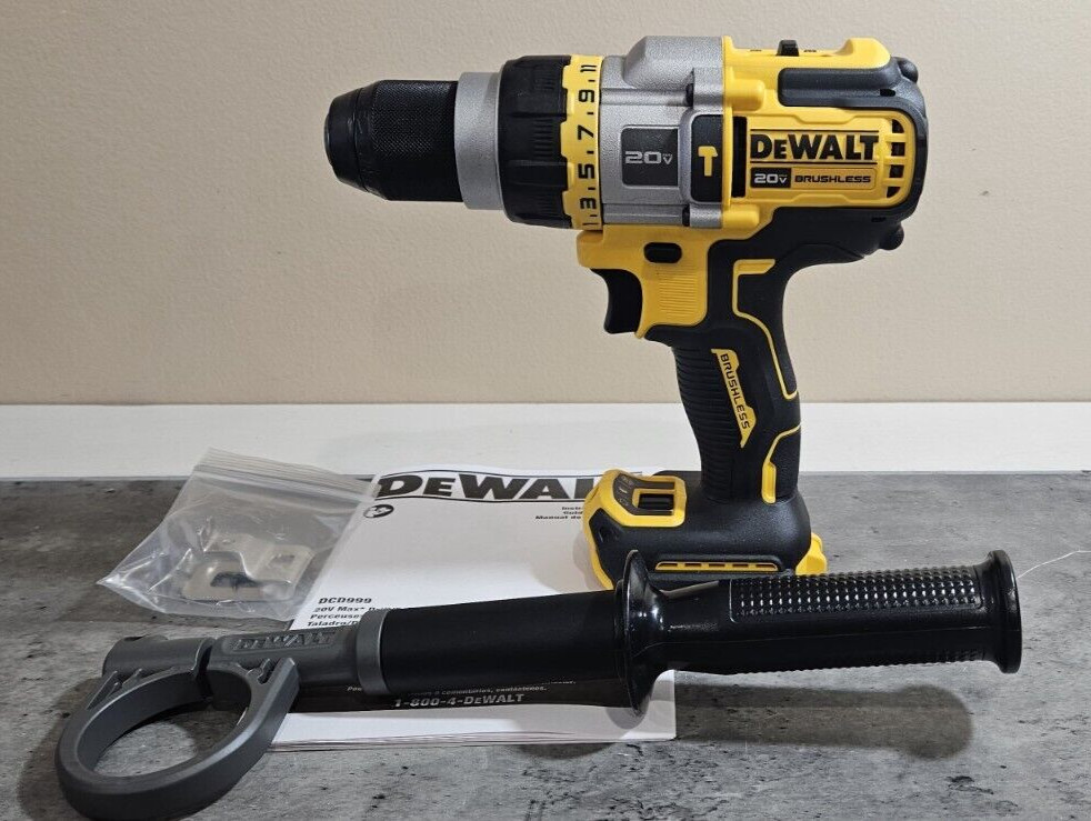 New DeWalt 20 Volt 20v Flex Brushless Cordless 1/2″ Hammer Drill/Driver DCD999