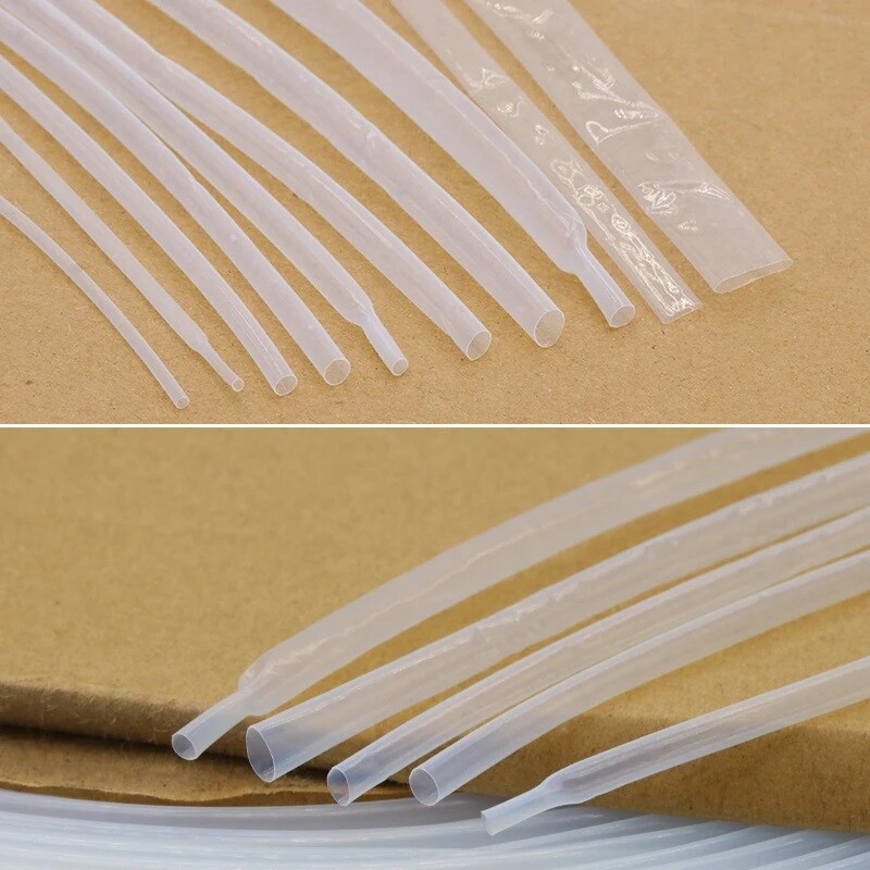 1.7:1 / 4:1 Transparent PTFE FEP Heat Shrink Tube φ0.5mm-25mm Diameter One Meter