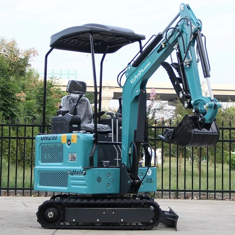Mini Excavator 1.8 Ton Digger 4000Ibs Diesel EPA Crawler KUBOTA Engine USA Stock