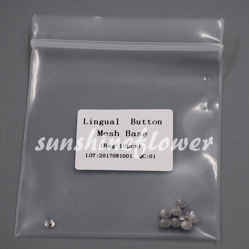 10 Pcs/1 Pack Dental Orthodontic Lingual Buttons for Bondable Round Base Brand