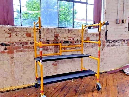 Mini Scaffold Platform 500Lbs Jobsite Series Baker 4.1ft.H x 3.4ft x 1.8ft+BONUS