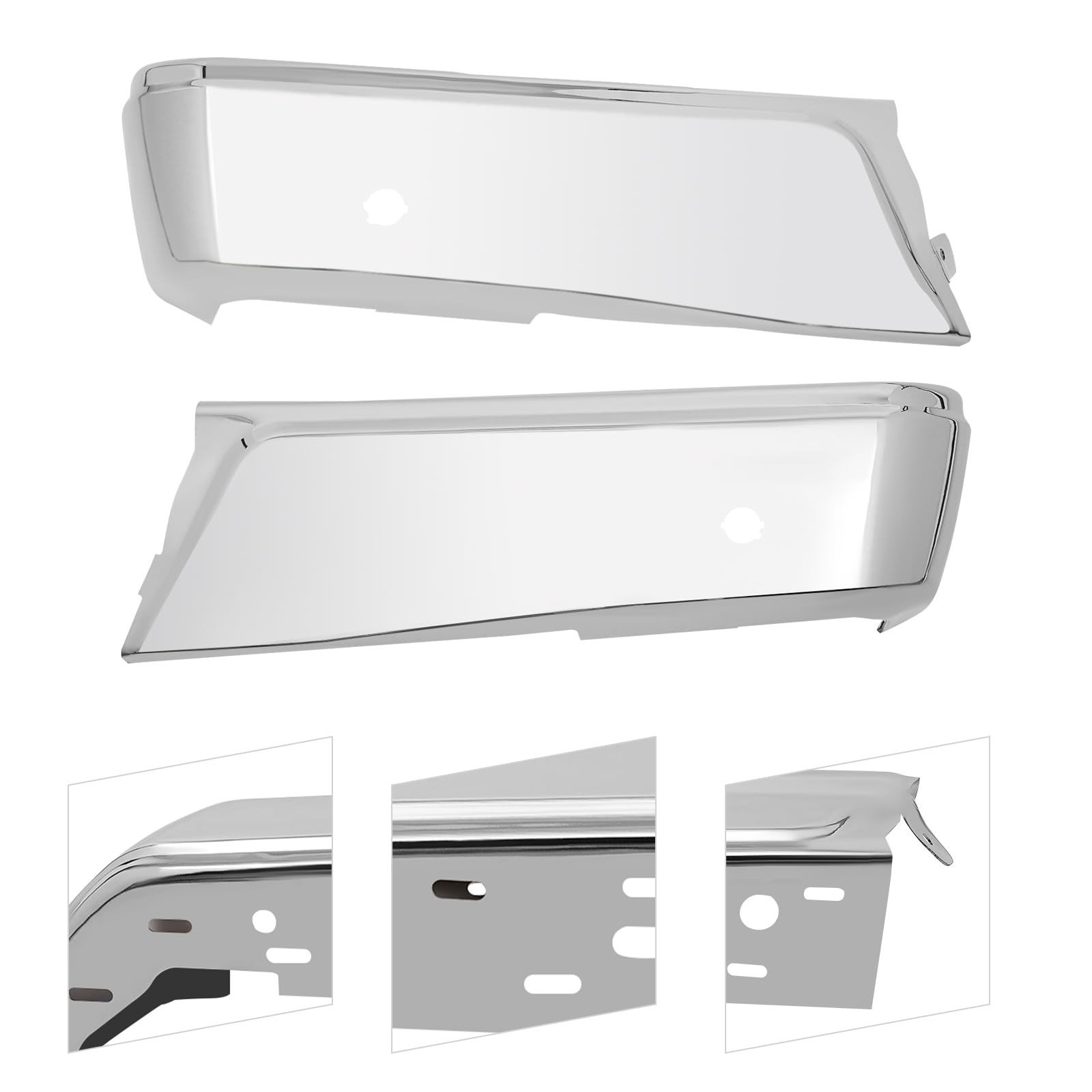 Rear Bumper End Cap Pair for 2021-2023 Ford F150 Left Right Direct Replacement