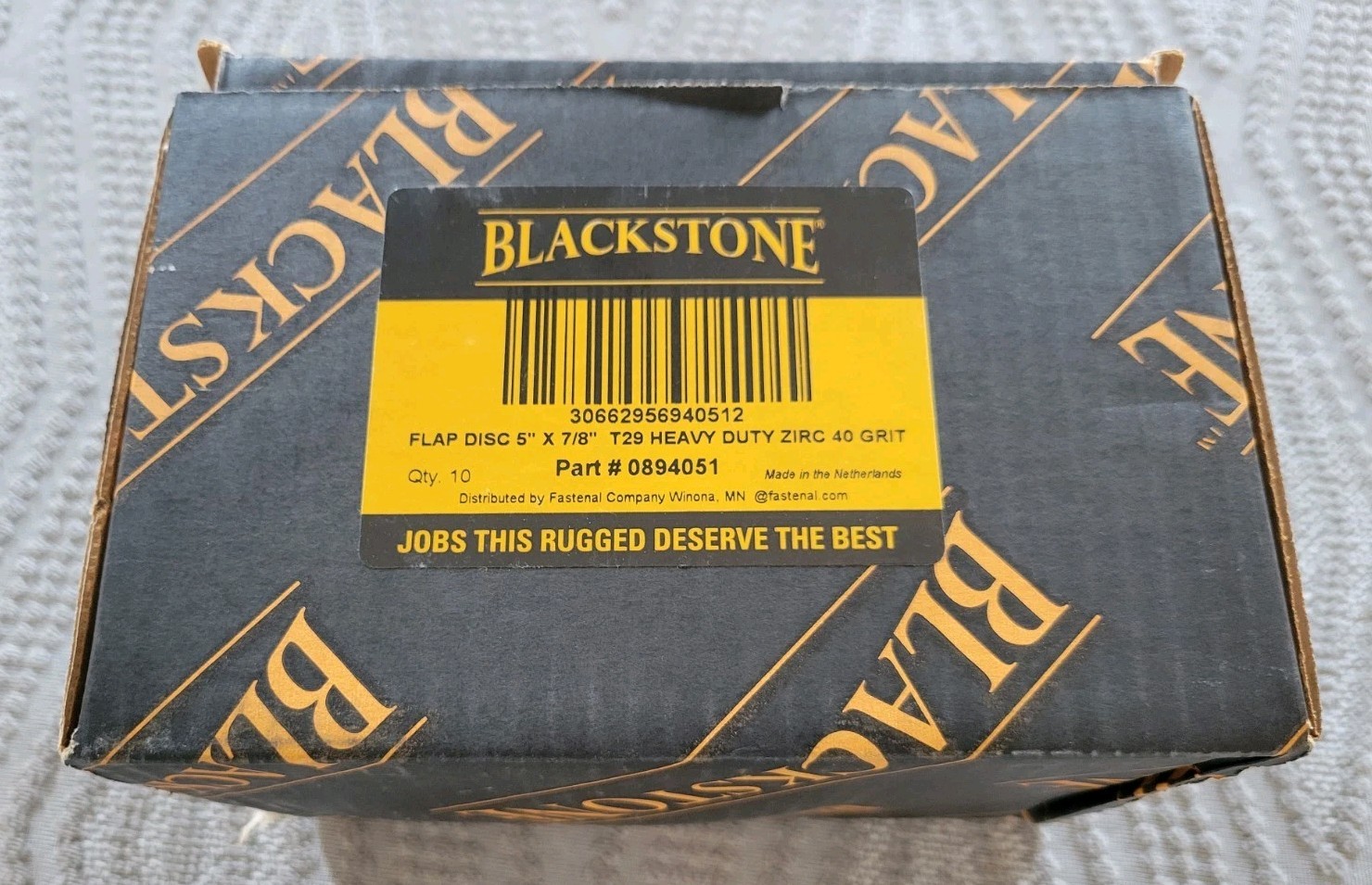 10 PACK Blackstone Heavy Duty T29 40G 5″ x 7/8″ Zirconia Flap Disc *0894051