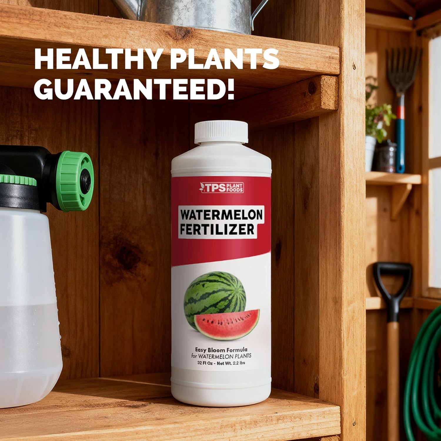Liquid Watermelon Fertilizer for Bigger Melons, Vines & Strong Roots, 8 oz