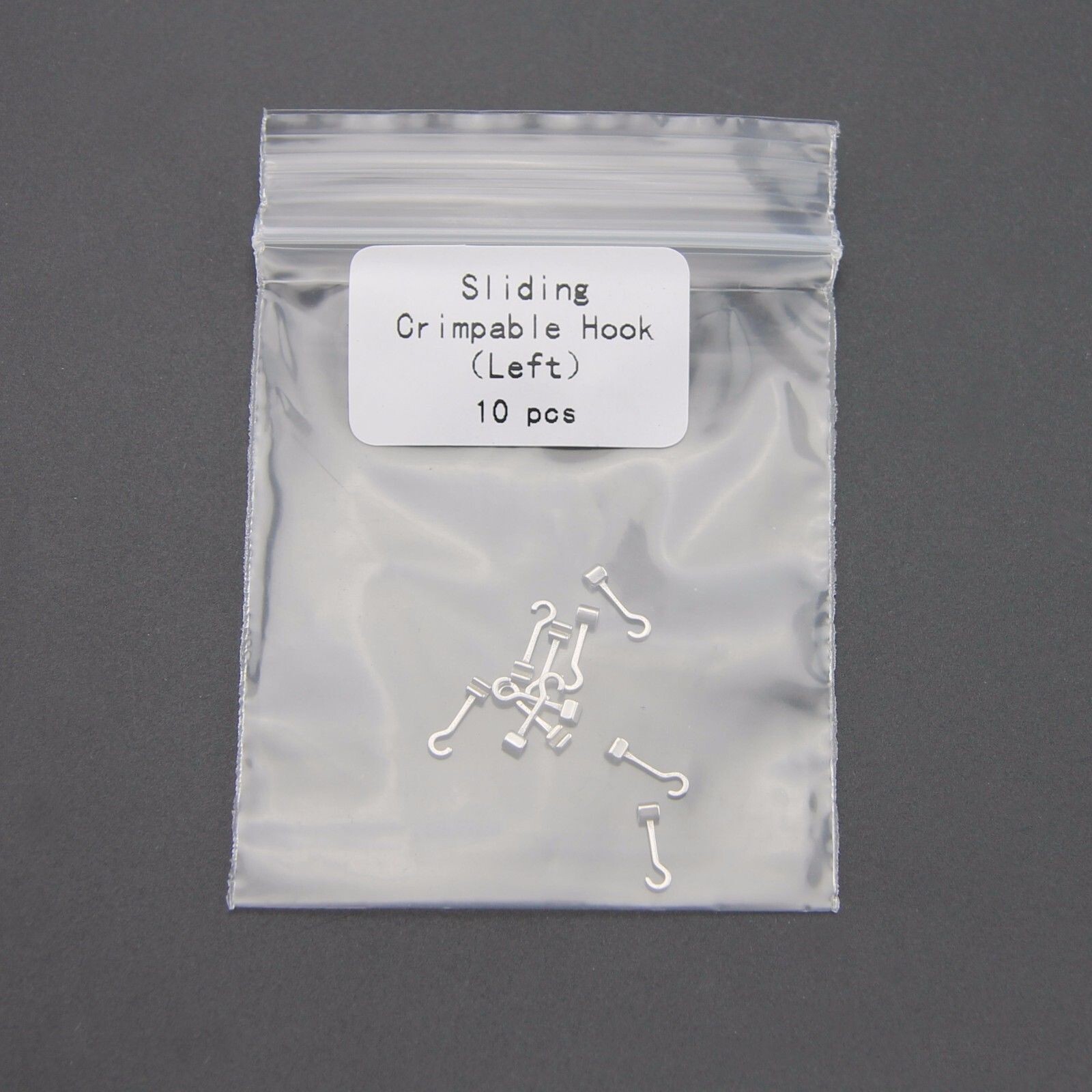 10 Pcs 1 Pack Dental Crimpable Hooks Size Long Curved Left Fix On Wires Hook