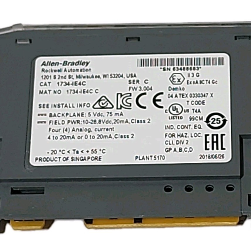 Allen Bradley 1734-IE4C Ser C Point I/O 4 Ch Analog Current Input Module 1734IE4