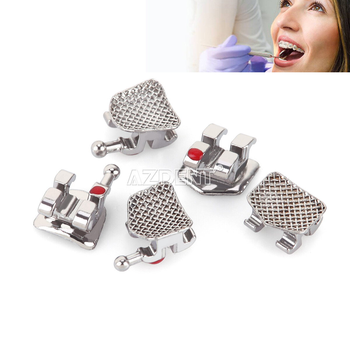 20PCS/PACK Dental Orthodontic Metal Brackets Braces Roth Slot.022 Hooks 345