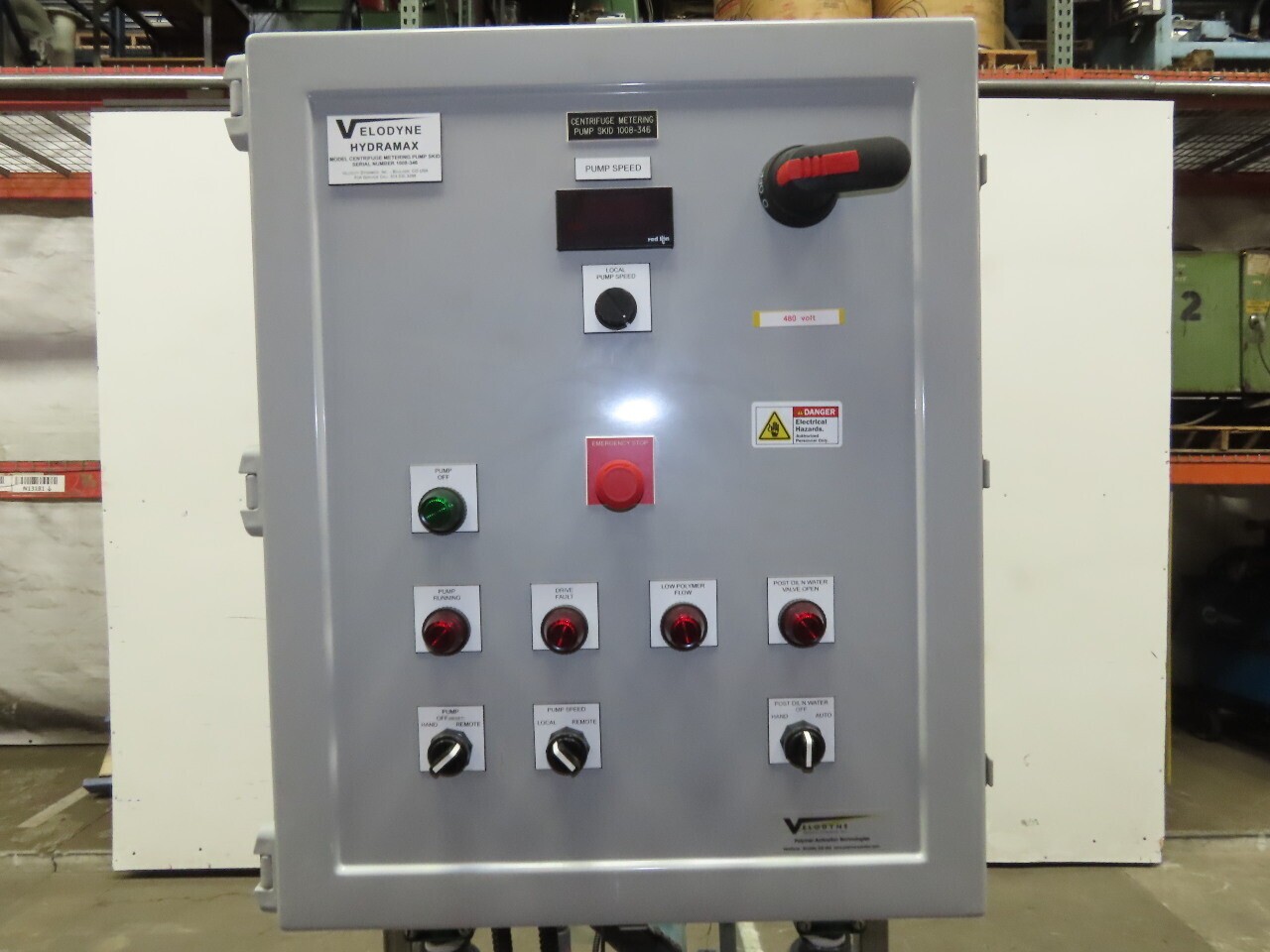Velodyne Hydramax Liquid Polymer Centrifuge Metering Pump 460V 2Hp