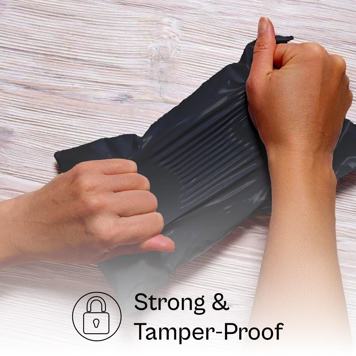 1000 7.5″x10.5″ Black Poly Mailers Shipping Bags Packaging Envelopes – 2 Mil