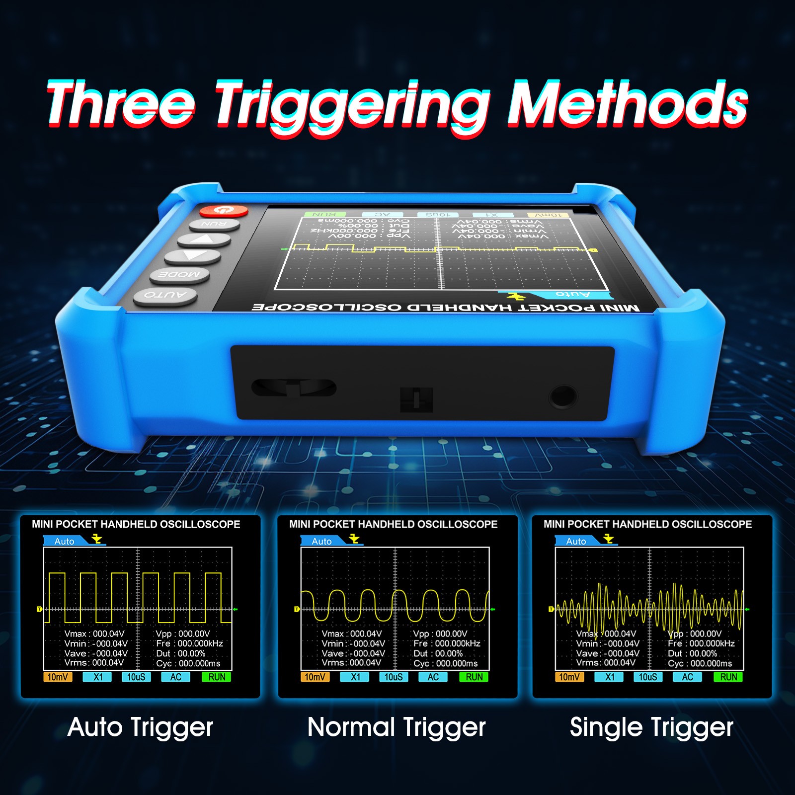 HoldPEAK Handheld Mini Oscilloscope Portable Digital Oscilloscope 250KHz 2.5MS/s