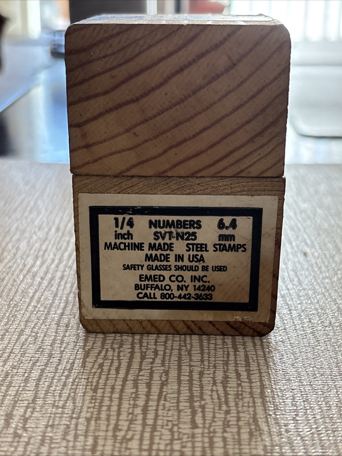 EMED 1/4 X6.4mm Numbers SVT-N25 Machine Made Steel Stamps USA