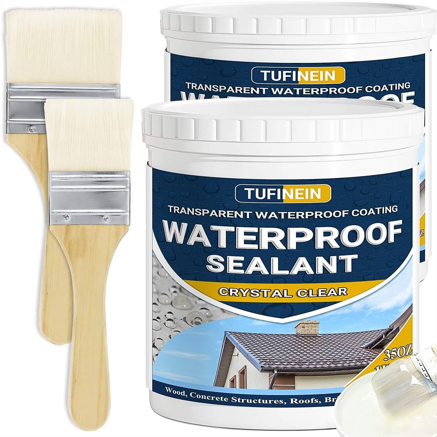 70oz Clear Waterproof Sealant for Indoor and Outdoor Use on Various Surfaces