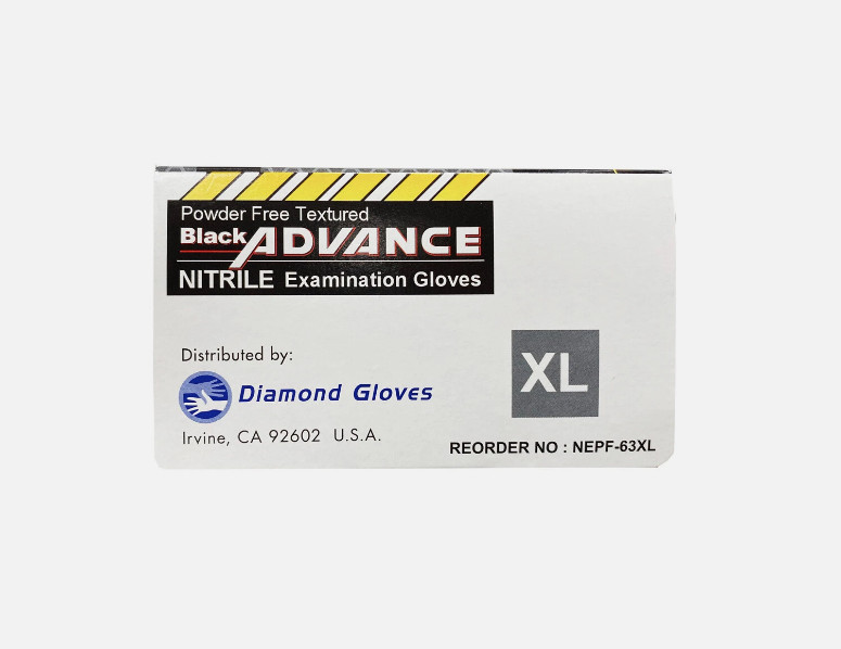 Advance Nitrile Examination Gloves 6-mil, Black – 1000 Pieces New (S/M/L/XL)