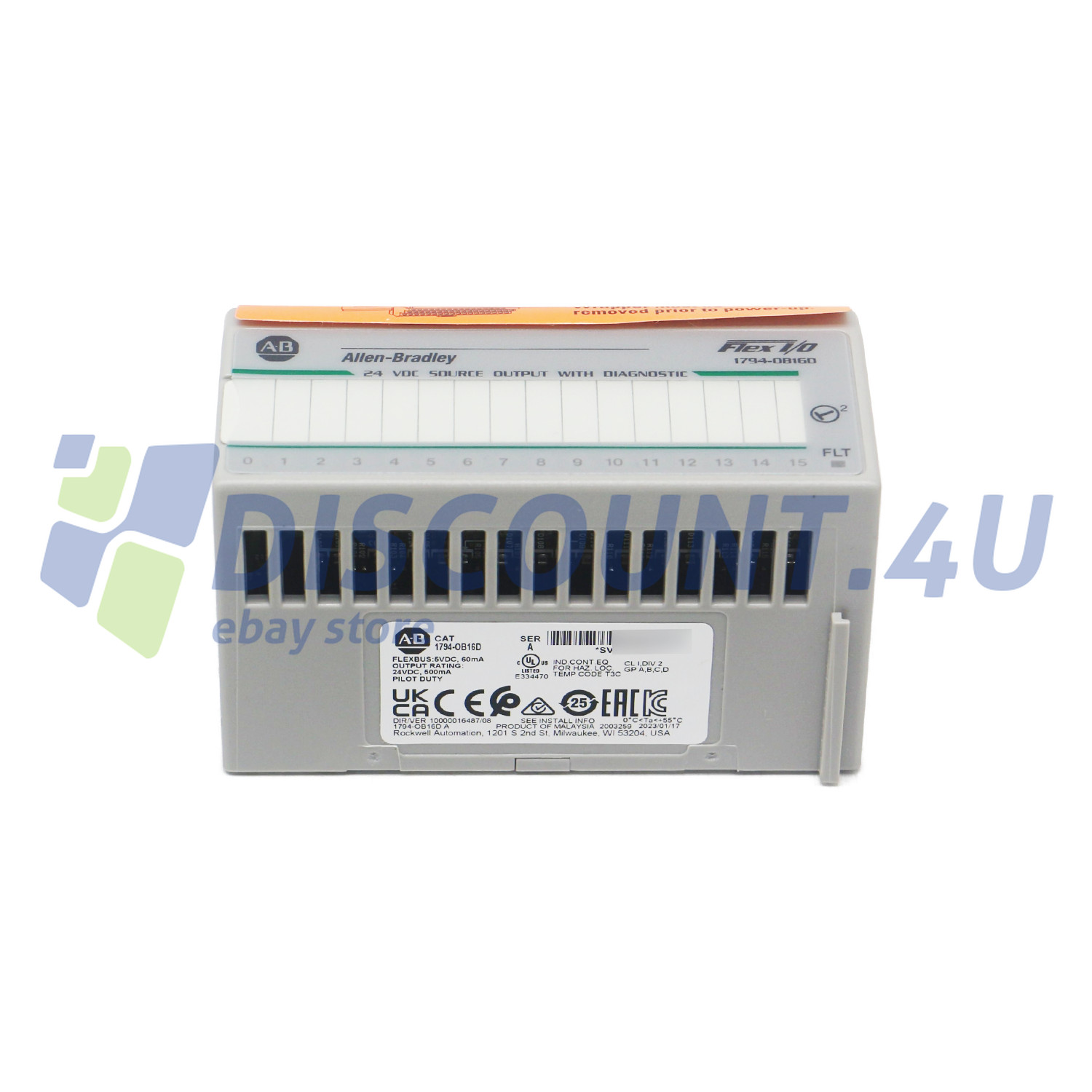 NEW Factory Sealed AB 1794-OB16D Flex I/O Source Output Module