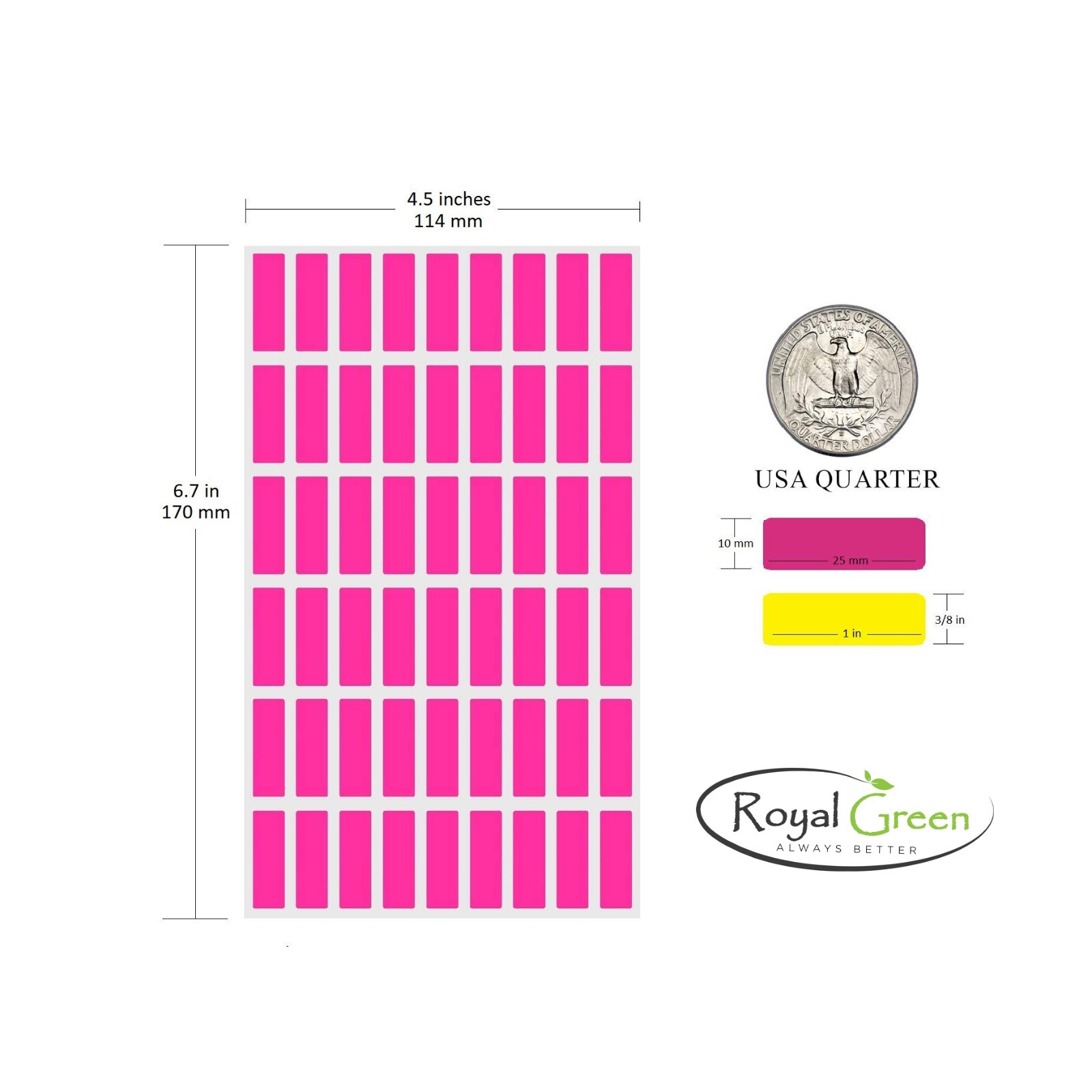 Color Coding Labels 1 inch x 3/8 inch Name Rectangle Stickers for Organizing