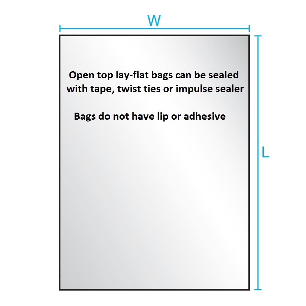 Clear Plastic Bags Packing Shipping Lay Flat Open Top Poly Baggie FDA 1 Mil 1Mil