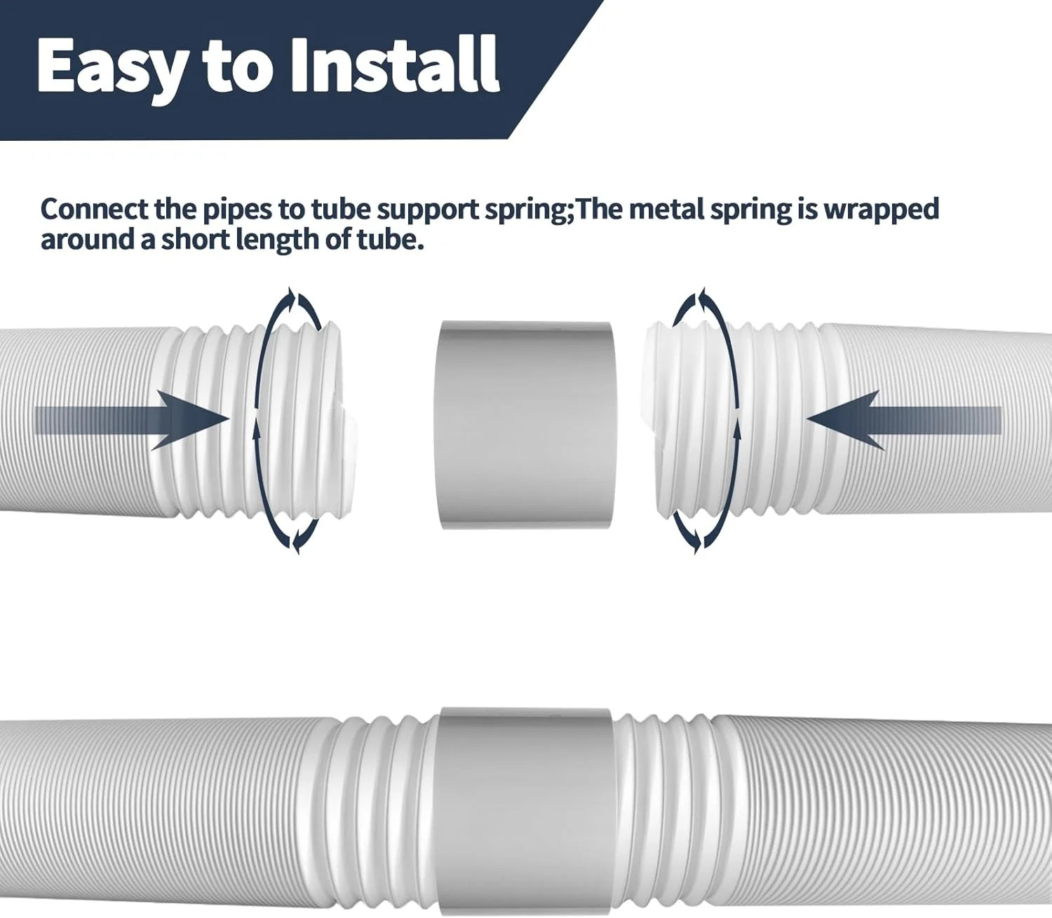 5.9 Inch Portable Air Conditioner Hose Extention Coupler, Universal Air Conditio