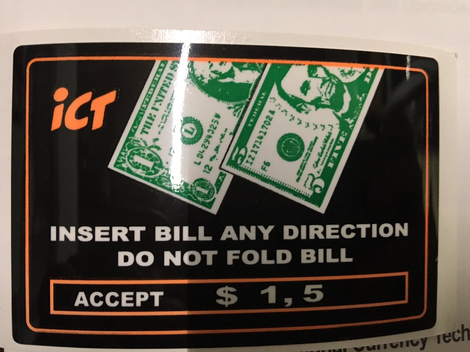 ICT MDB STACKER BILL V6 VALIDATOR/ ACCEPTOR $1 & $5 BILLS BRAND NEW (BEST DEAL)