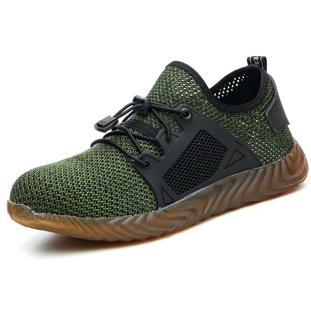 Mens Mesh Safety Shoes Steel Toe Work Boots Indestructible Lightweight Sneakers