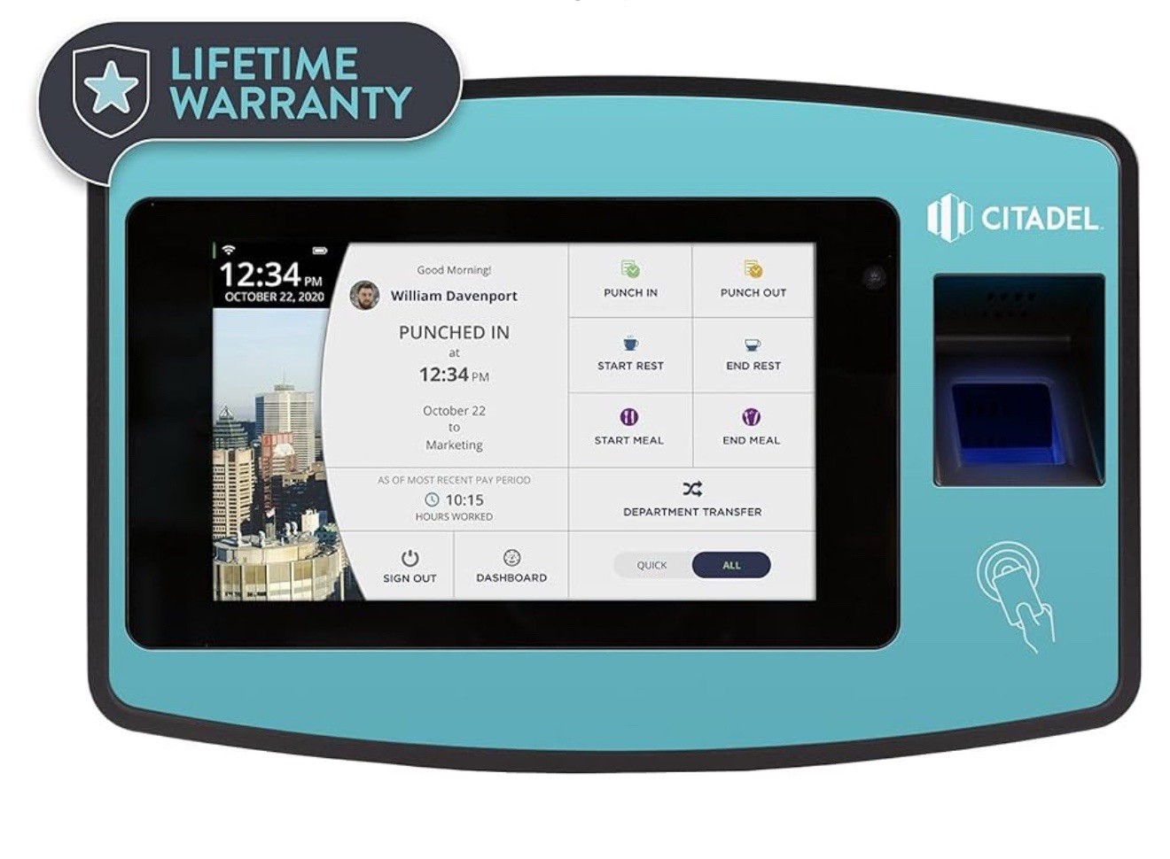 Brand New Citadel GT2000 Biometric Fingerprint Time Clock | Employee Attendance