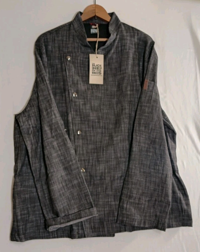 Medium Rare Chefs Apparel Chefs Jacket XL NWT Canada Made Charcoal Vented NWT
