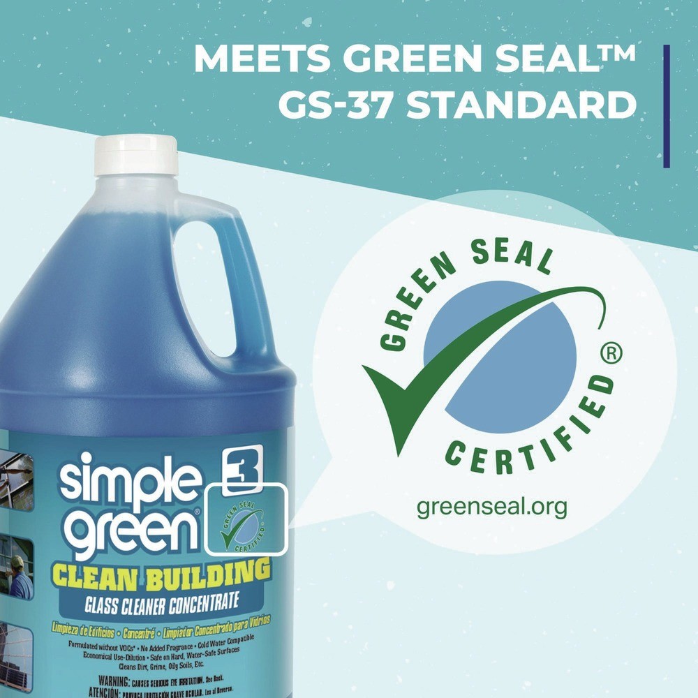 Simple Green 11301 1-gal. Glass Cleaner Concentrate – Unscented (2/CT) New
