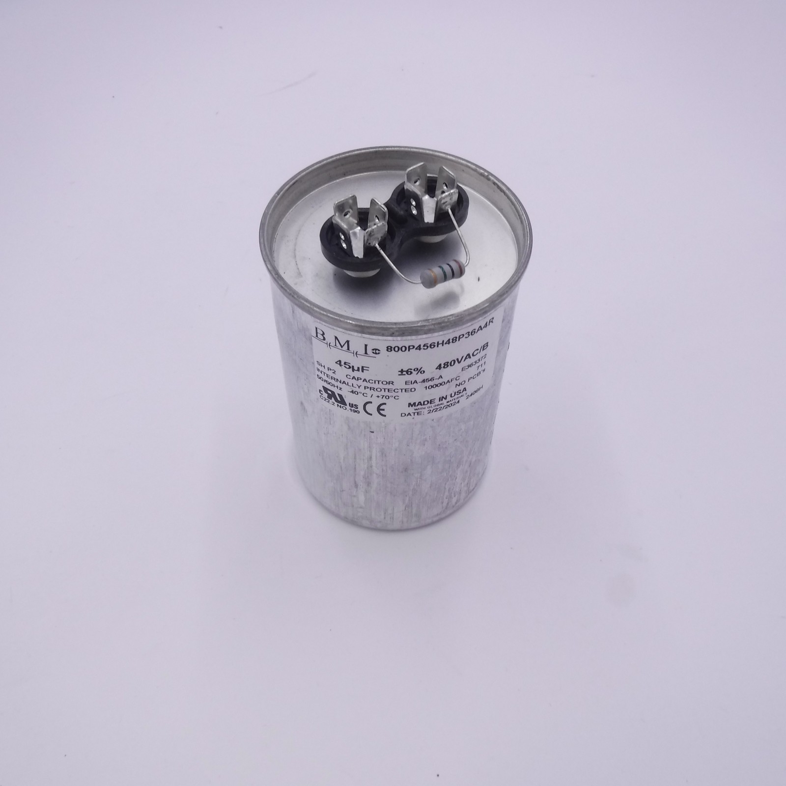 BMI 800P456H48P36A4R Run Capacitor 480VAC 50/60Hz 45µF fits 564/773/774