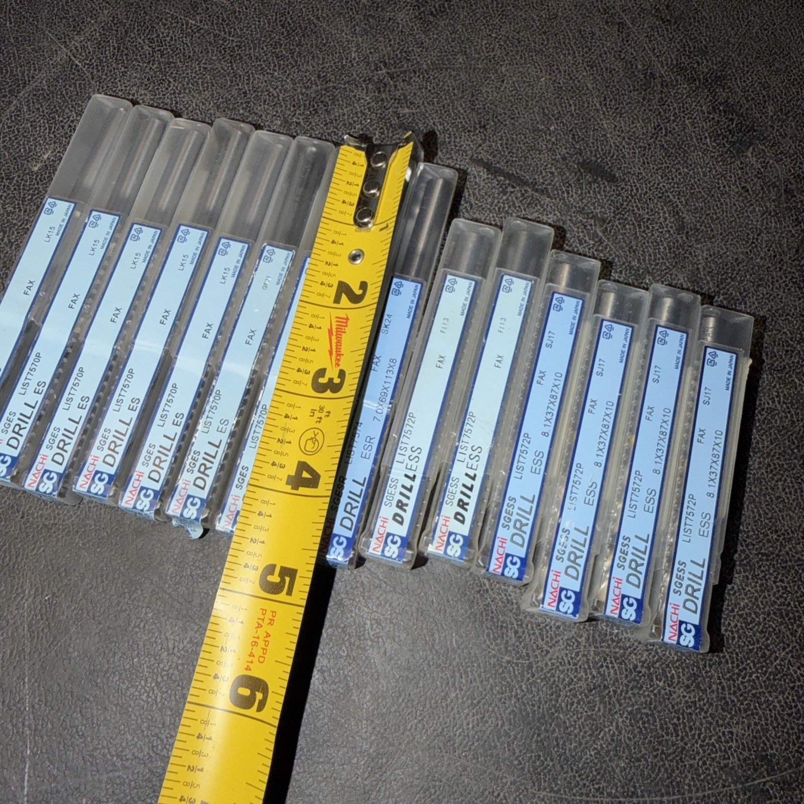 LOT OF 15 Nachi SGESS Drill Bits