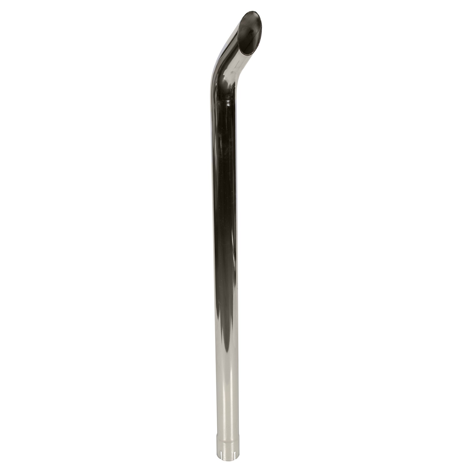 Universal Exhaust Stack Bended End Pipe Curved Chrome 2-3/8″ x 48″ for Tractors
