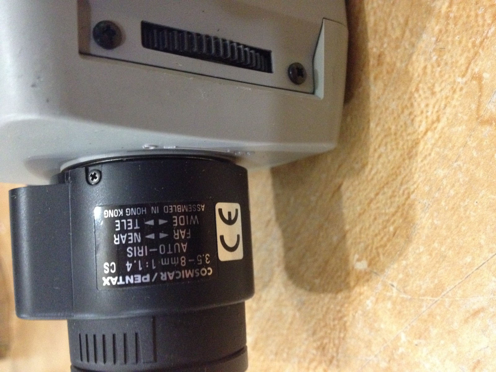 SONY HYPER HAD COLOR VIDEO CAMER SSC-C104 W/LENS COSMICAR/PENTAX + hardware(WL1)