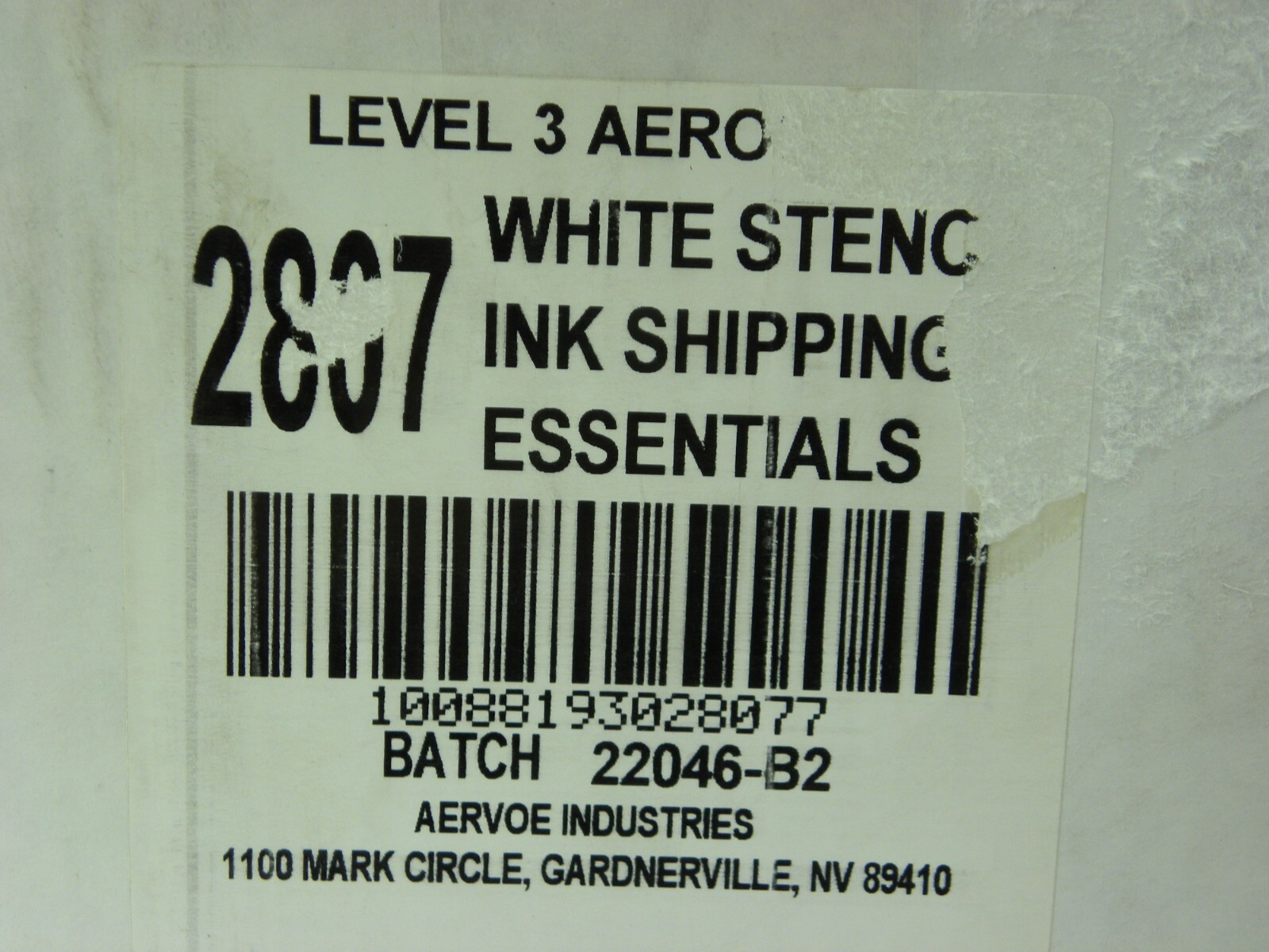 6 PACK – AERVOE – Shipping Essentials Stencil Ink Paint WHITE Aerosol Spray Can