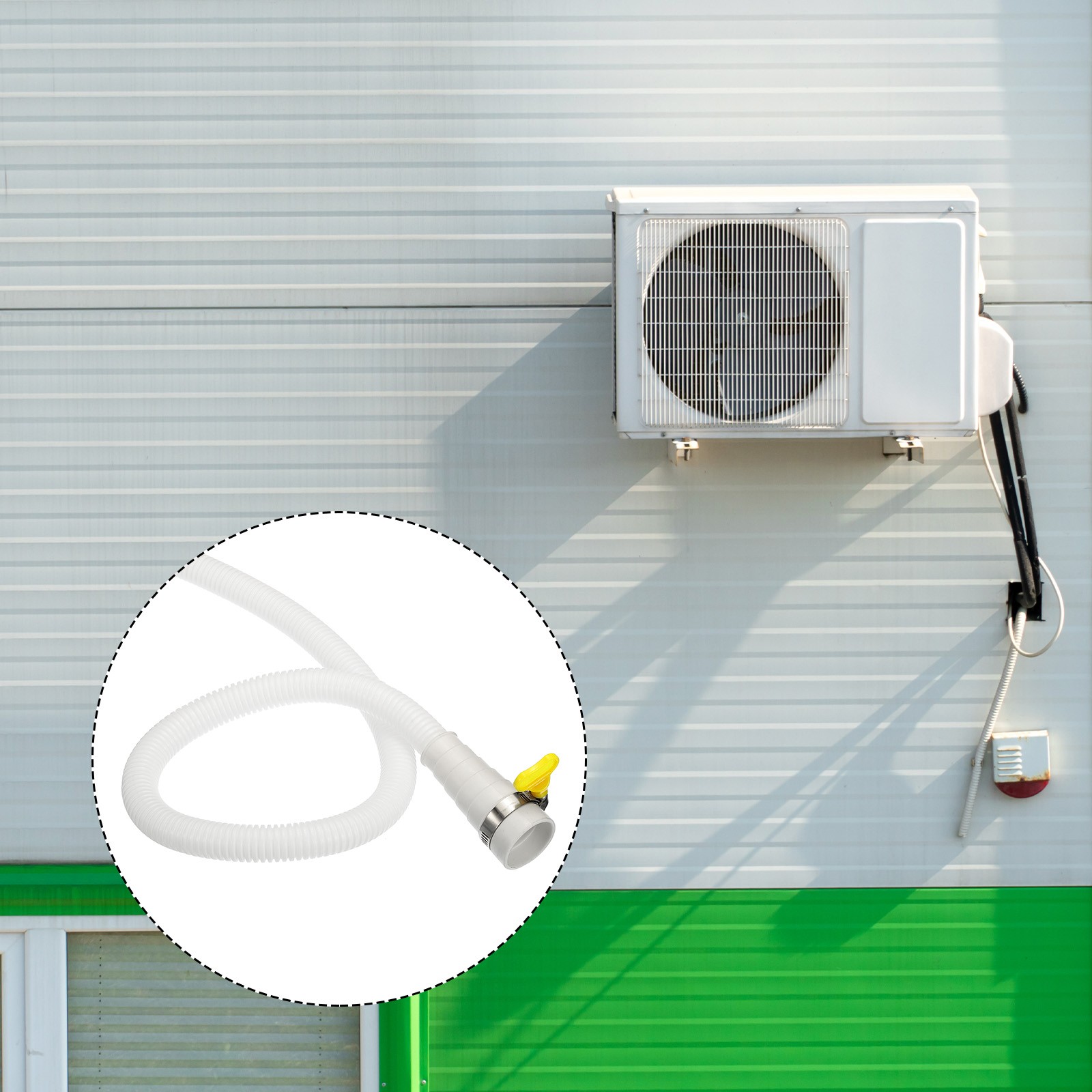 Universal Air Conditioner Drain Hose 20-30mm ID 3.3ft White 2pcs
