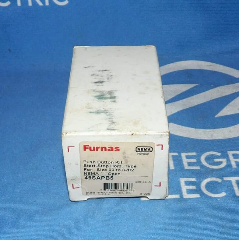 NIB Furnas 49SAPB5 NEMA 1 00 to 3-1/2 Push Button Kit + 1 year Warranty